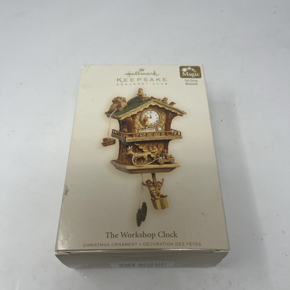 The Workshop Clock Cuckoo Magic Pull String Movement 2006 Handcrafted Hallmark